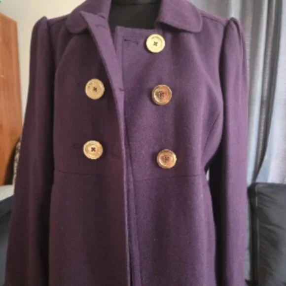 Juicy Couture Purple Pea Coat - Picture 4 of 11